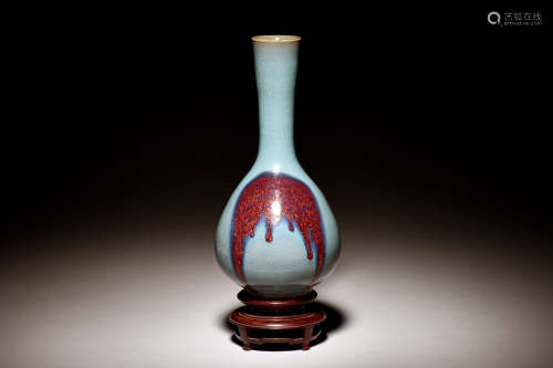 JUN WARE VASE WITH STAND