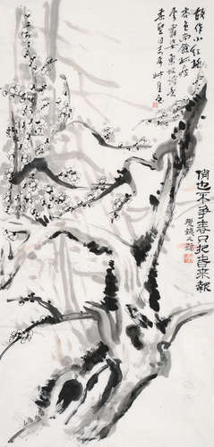 钱瘦铁（1897～1967） 俏也不争春 镜片 水墨纸本