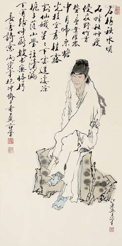 范曾（b.1938） 丙寅（1986年）作 李长吉诗意图 立轴 设色纸本