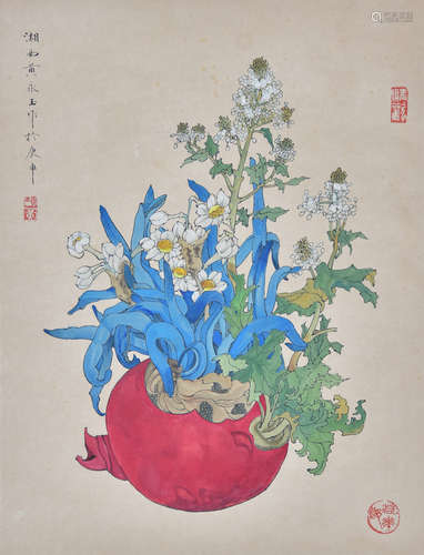 黄永玉 花卉 纸本立轴