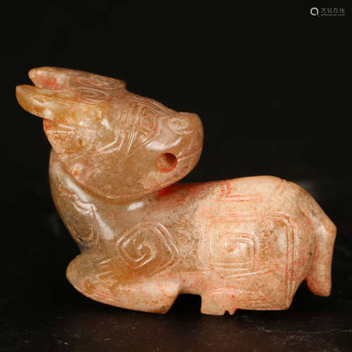 CHINESE JADE CARVED BEAST