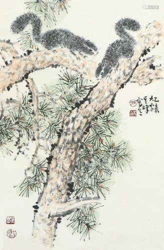 孙其峰(b.1920)鼠嬉图