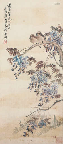 金梦石(1869-1952)双栖