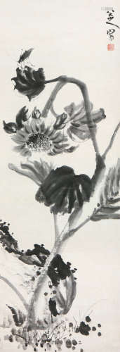 八大山人(1626-约1705)葵花草虫