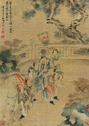 上官周(1665-1752)醉归图