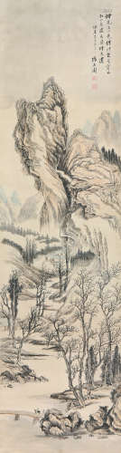 张石园(1898-1959)烟光山色