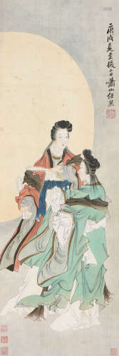 任熊(1823-1857)仕女