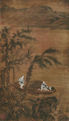 戴进(1388-1462)泛舟图