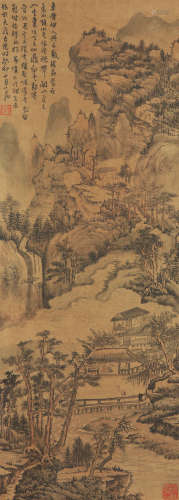 石溪(1612-?)春山图