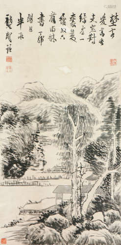 龚贤(1618-1689)松山图
