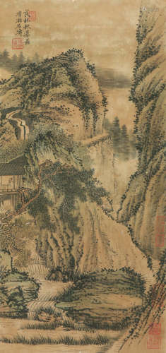 石涛(1642-1708)秋瀑图