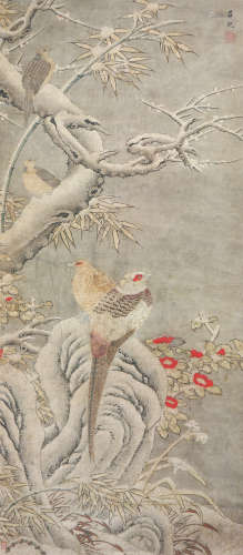 吕纪(1477-?)雪禽图
