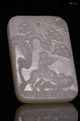 HETIAN JADE SHEPHERD BOY PENDANT