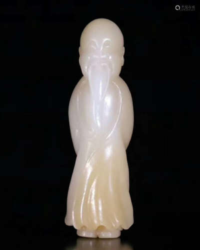 A HETIAN JADE MEN FIGURE