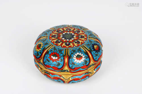 A chinese enamel box