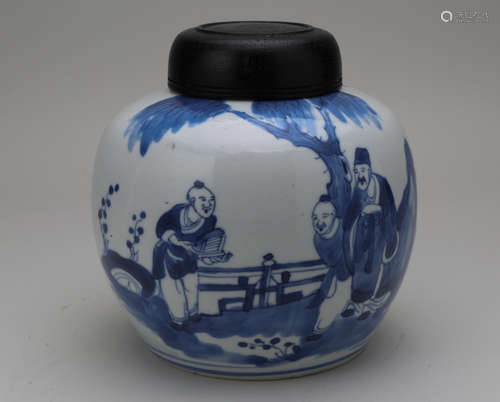 Chinese blue and white jar