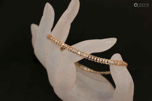 A 14k bracetlet set diamond