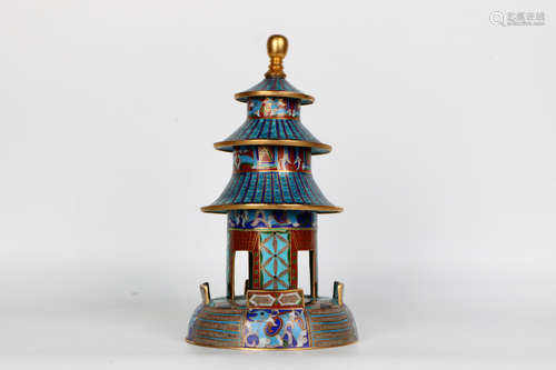 A chinese enamel decoration