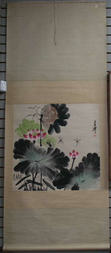 A chinese watercolor painting on paper