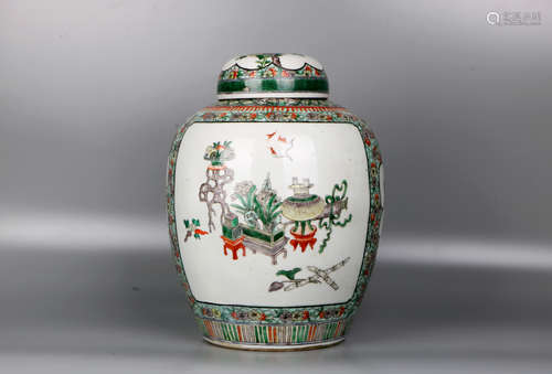 A chinese famille rose jar