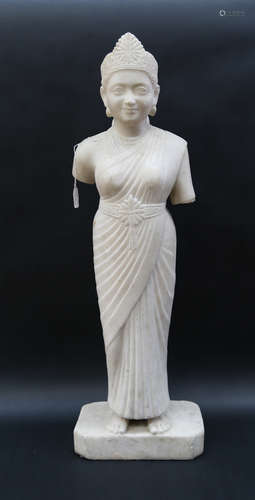 19th Century white marble figure