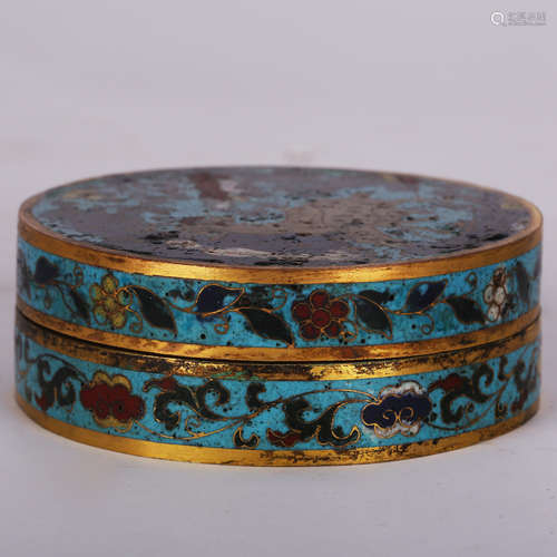 CHINESE CLOISONNE COVER BOX