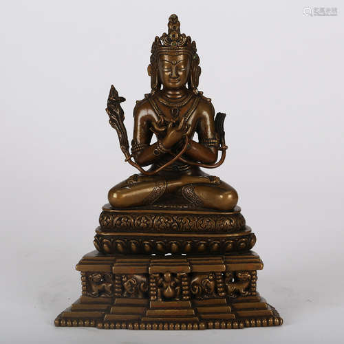 CHINESE BRONZE FIGURE OF TARA