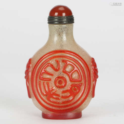 CHINESE PEKING GLASS SNUFF BOTTLE