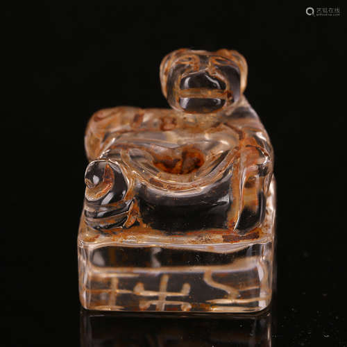 CHINESE CRYSTAL CARVED SEAL