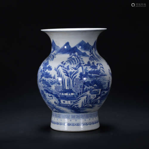 CHINESE BLUE AND WHITE PORCELAIN VASE