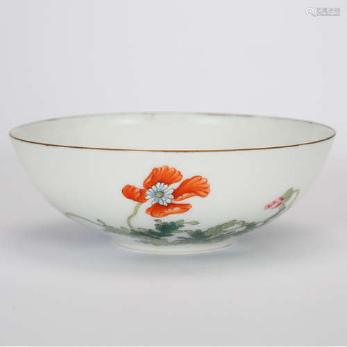 CHINESE FAMILLE ROSE PORCELAIN BOWL