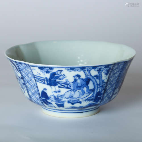 CHINESE BLUE AND WHITE PORCELAIN BOWL