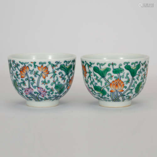 CHINESE WUCAI PORCELAIN BOWLS