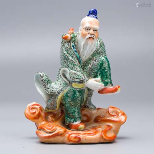 CHINESE PORCELAIN FAMILLE ROSE OLD MAN