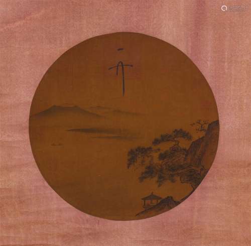 CHINESE ROUND FAN PAINTING OF LAKEVIEWS
