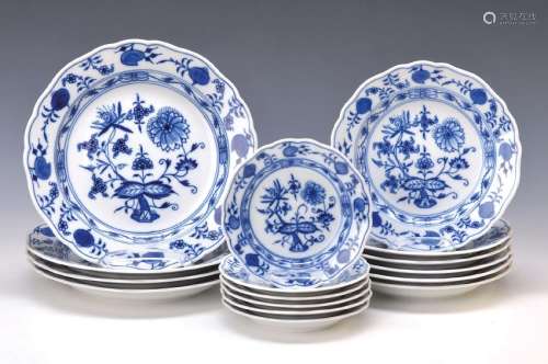 16 plates, Meissen