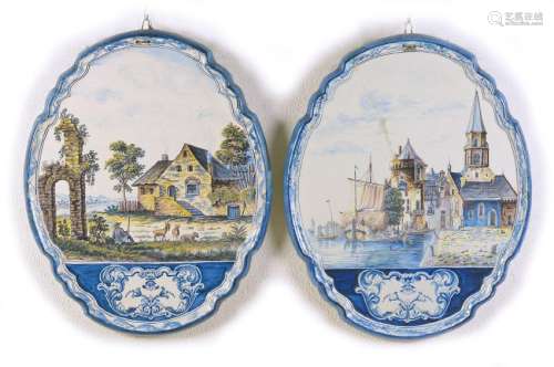 pair of faience Plattes