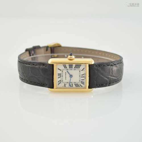 CARTIER 18k gold ladies wristwatch Tank Louis Cartier