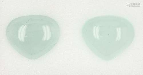 Pair of aquamarine cabochons