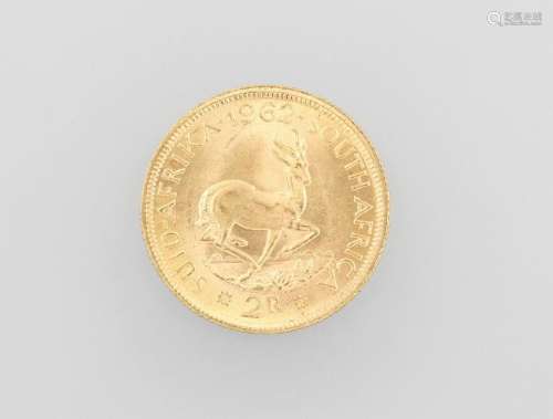 Gold coin, 2 Rand, South Africa, 1962