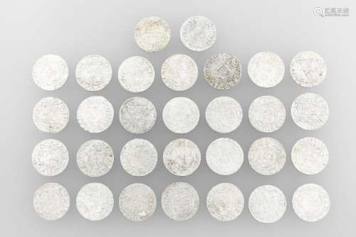 Lot 30 silver coins, 3 Pölker, 1/24 Taler, Poland