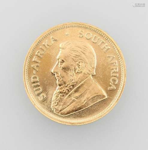 Gold coin, Krugerrand, South Africa, 1975