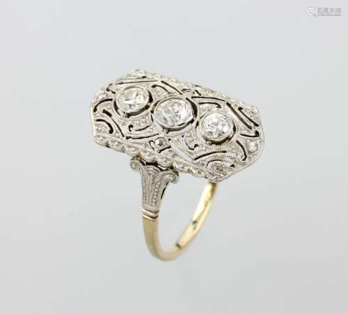 Art-Deco Ring with diamonds, 1930s