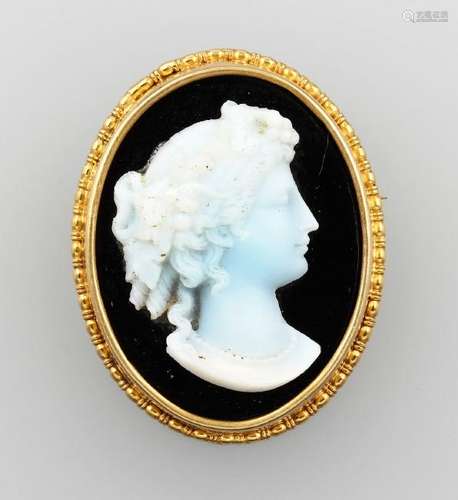 Brooch with glass, France approx. 1850s