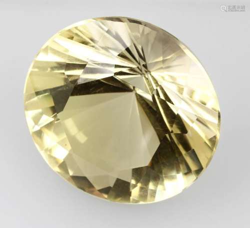 Big round bevelled citrine