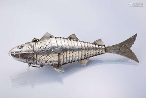 Besamim box 'fish', 800 silver