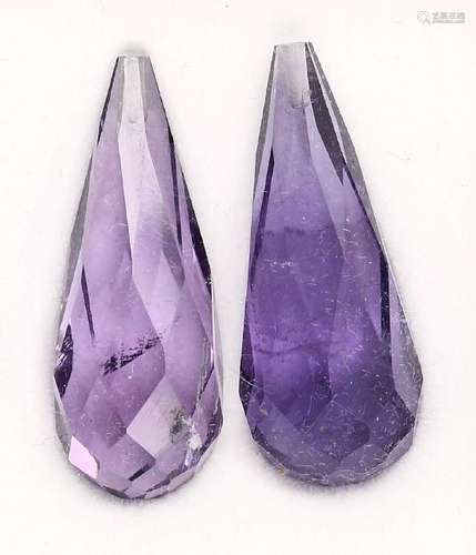 Pair of amethyst pears