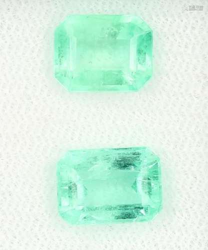 Lot loose emeralds