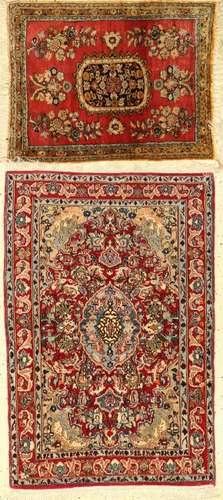 (2 Lots) 1x Isfahan, 1x Silk Qum Rugs,