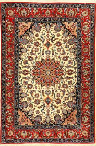 Fine 'Part-Silk' Isfahan Rug,
